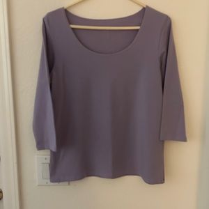 Eileen Fisher lavender 3/4 sleeve top